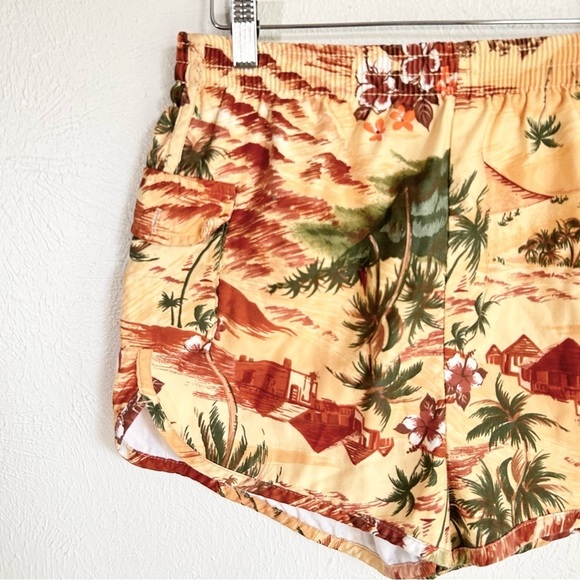 Vintage 70s Hawaiian Shorts Summer > L 29 30 31 - Picture 5 of 13